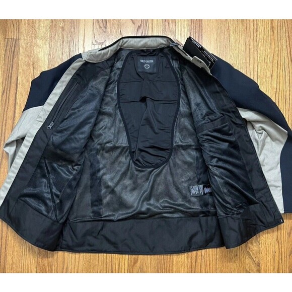 NWT $300.00 Harley-Davidson Mens Piledriver 2.0 Snaptab Textile Jacket Tan LARGE - Picture 3 of 16
